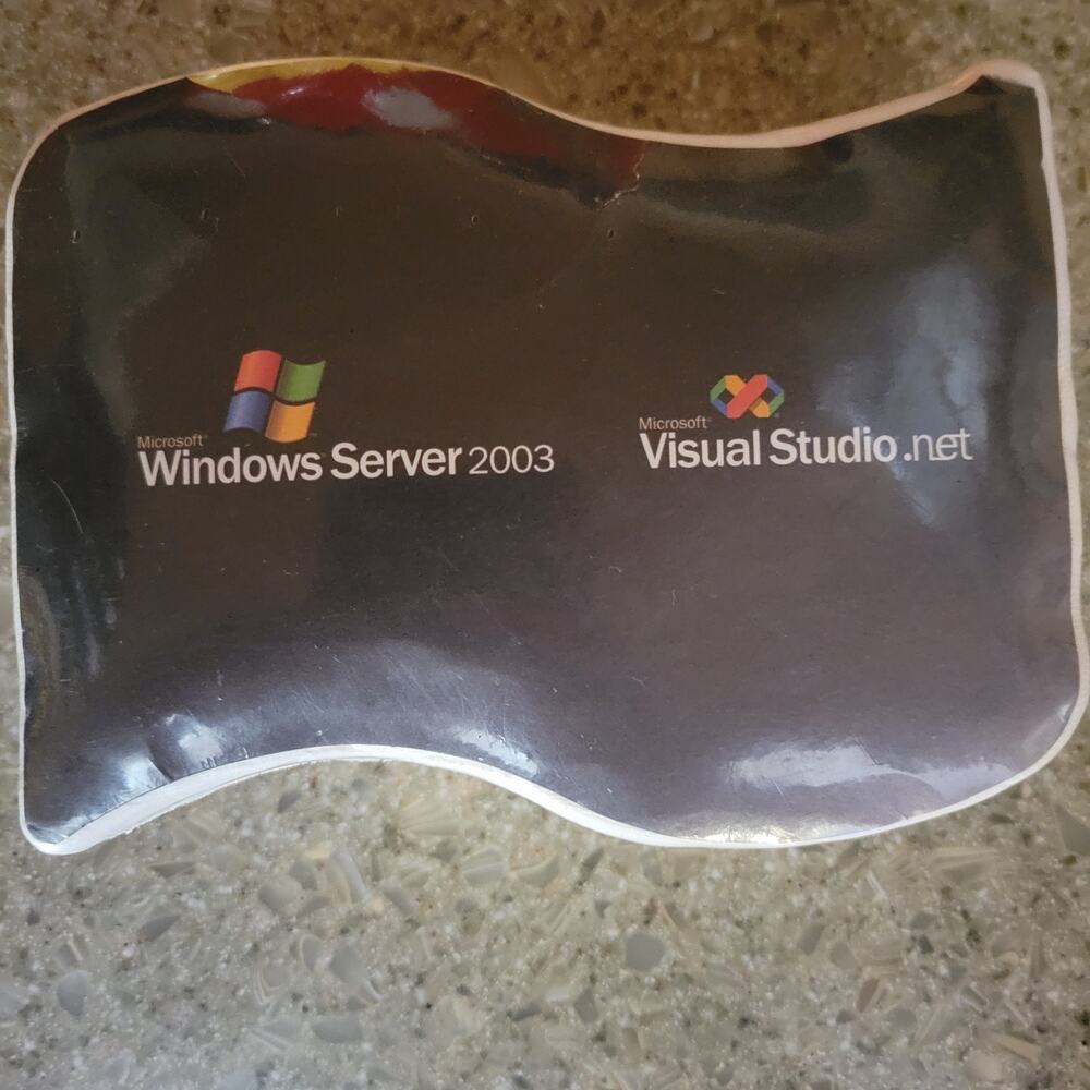 Rare Vintage Microsoft Windows Server 2003 T-shirt Compressed White Size Unknown